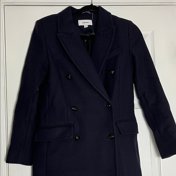 Reiss Women's Navy Double-Breasted Blazer - Picture 1 of 15